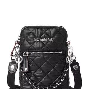 MZ Wallace Black Micro Crosby crossbody Bag